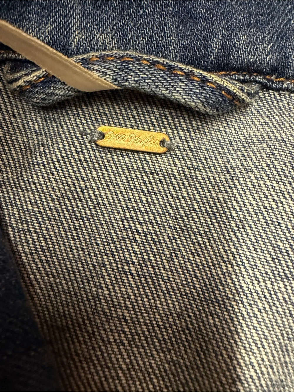 Free People Two-Tone Light Blue Denim Jacket - Picture 3 of 6
